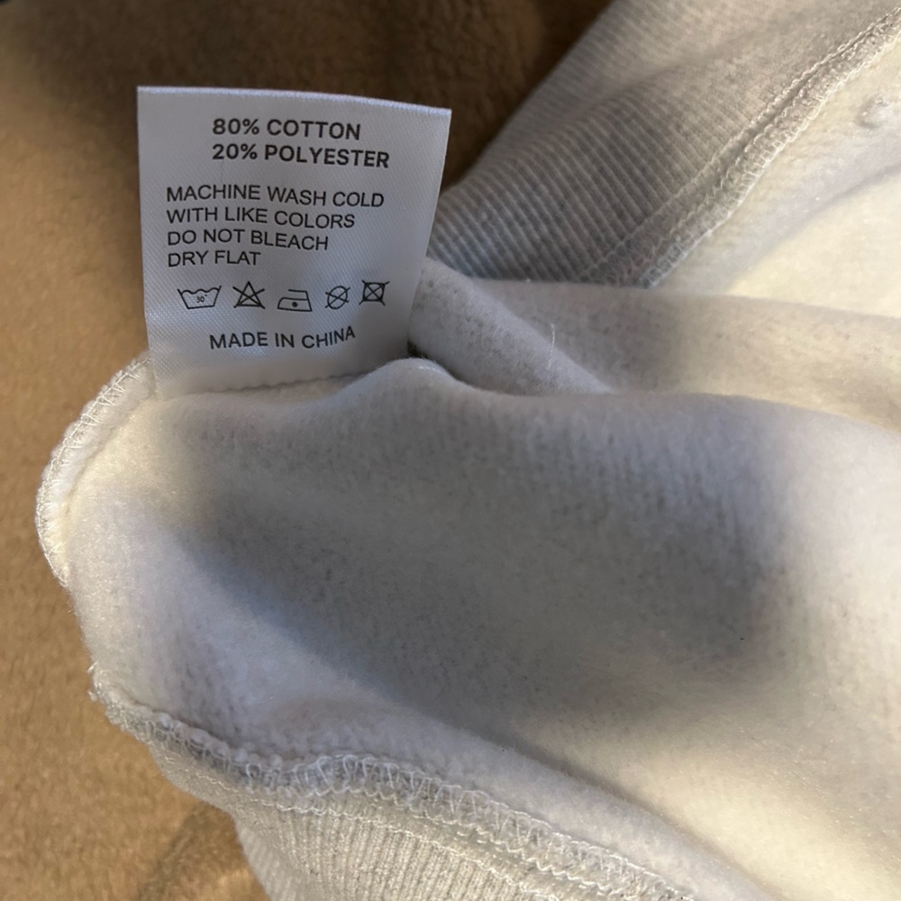 Parke Fleece Varsity Mockneck Sweatshirt Classic Grey + Navy Size XXL NWOT - Picture 9 of 13